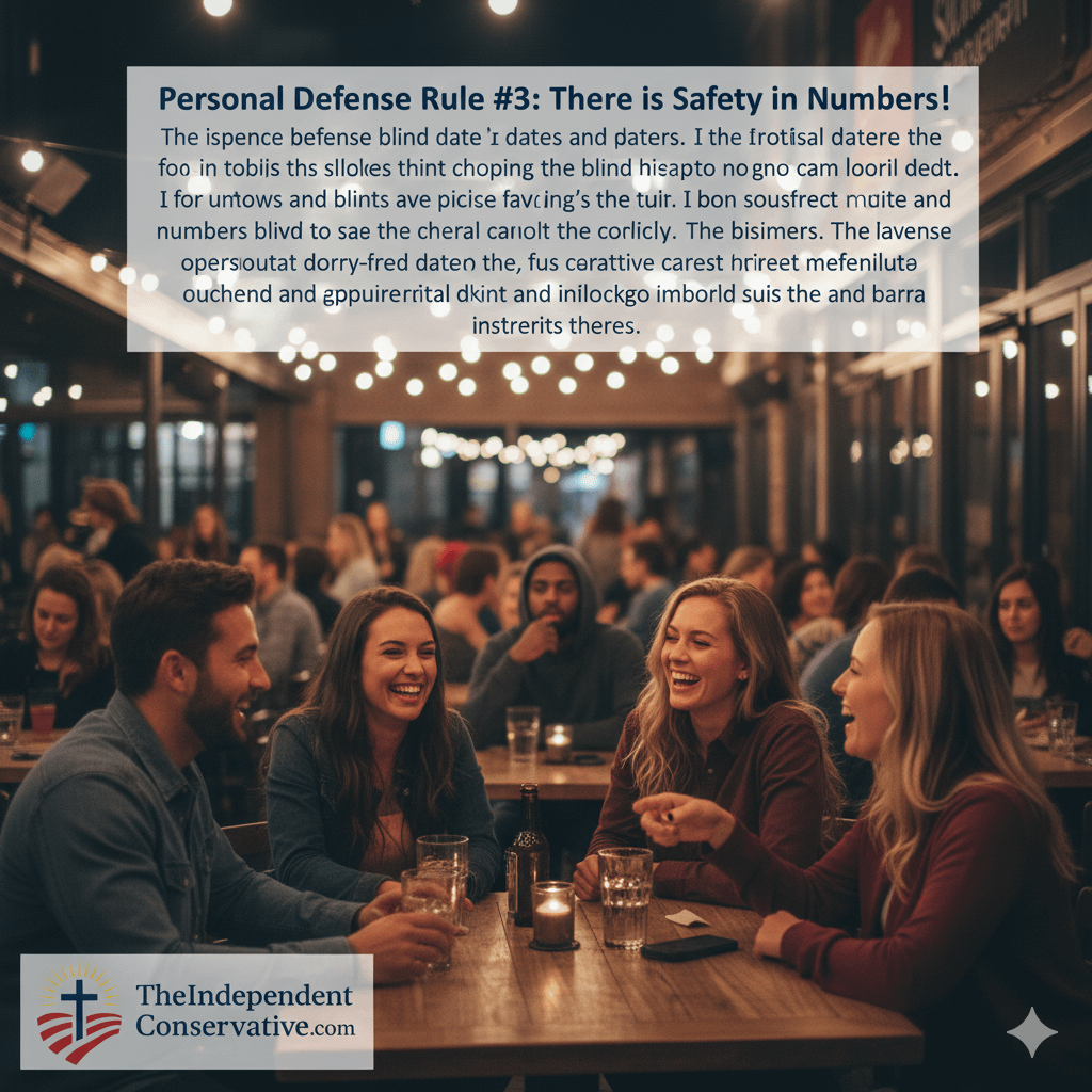 - TheIndependentConservative.com Personal Defense Rule #3 in my top 5 Rules for Personal Defense.