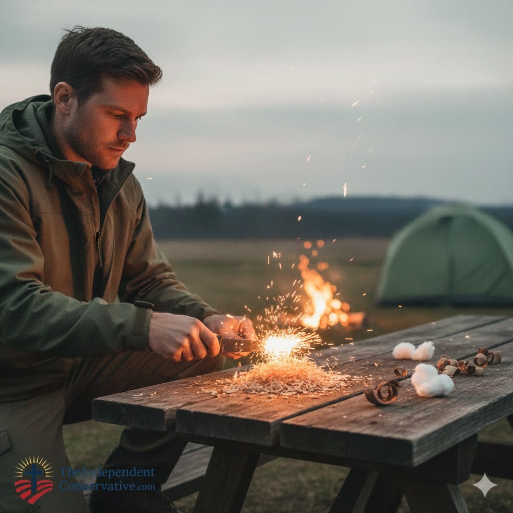 How to start a fire with no matches - TheIndependentConservative.com It is vital for you to know how to start a fire with nothing but a knife.