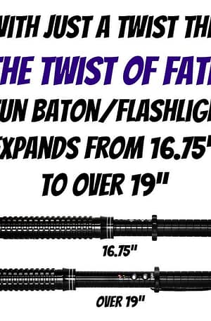 Twist of Fate Extendable Stun Baton Flashlight