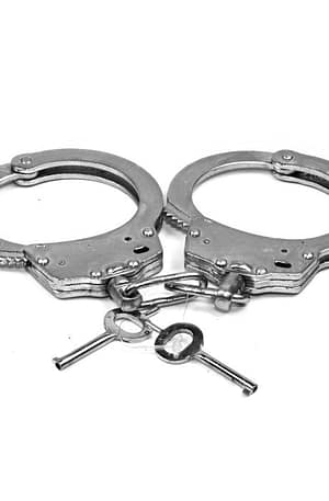 Solid Steel Handcuffs -Sliding Double Lock Mechanism