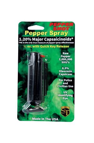 1.2% MC .5 oz Pepper Shot Hard Case Stream Pepper Spray