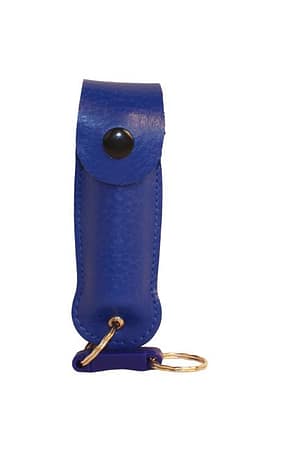 1.2% MC .5 oz Pepper Shot Leatherette Pepper Spray Keychain