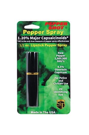 1.2% MC .5 oz Pepper Shot Lipstick Stream Pepper Spray