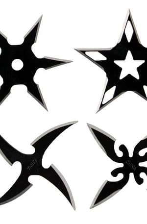 - TheIndependentConservative.com 2.5” Black Steel Throwing Star with Pouch 4pc Set
