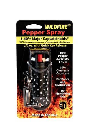 1.4% MC .5 oz WildFire Halo Pepper Spray Keychain