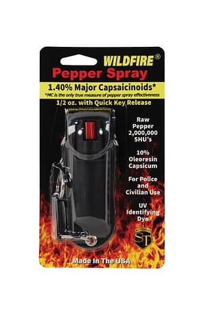 1.4% MC .5 oz WildFire Halo Pepper Spray Keychain