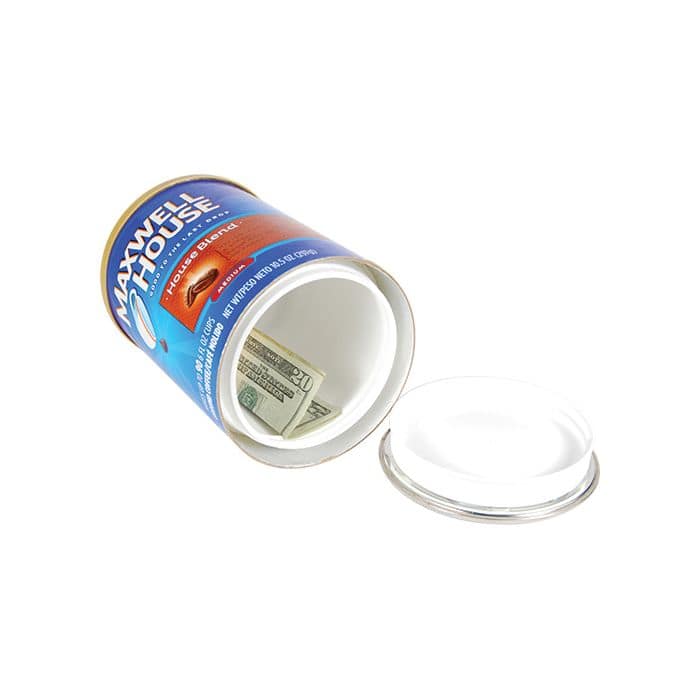 - TheIndependentConservative.com Coffee Canister Diversion Safe open view