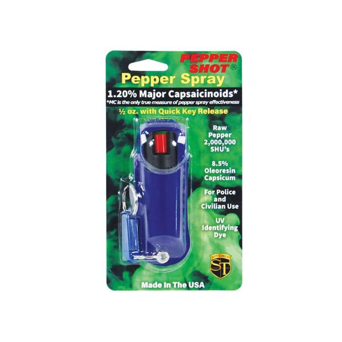 - TheIndependentConservative.com Blue Pepper Shot Halo Stream Pepper Spray