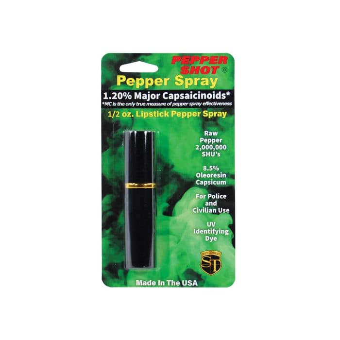 Buy the Pepper Shot Lipstick Stream Pepper Spray for Sale Online - TheIndependentConservative.com Black Pepper Shot Lipstick Stream Pepper Spray