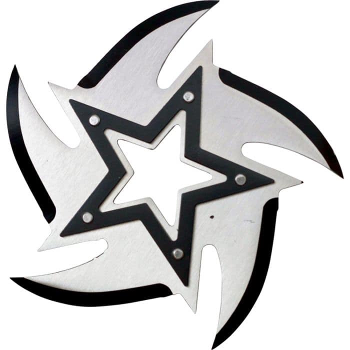4" Chrome 5 point Stainless Steel Throwing Star