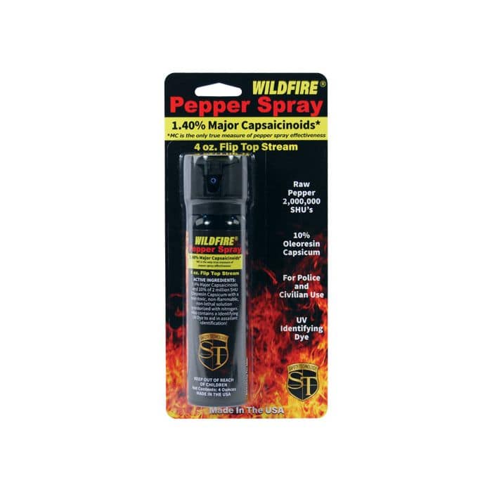 Buy the 4 oz. Wildfire Stream Pepper Spray with Flip Top Online - TheIndependentConservative.com 4 oz. Wildfire Stream Pepper Spray with Flip Top